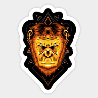 apes face head Sticker